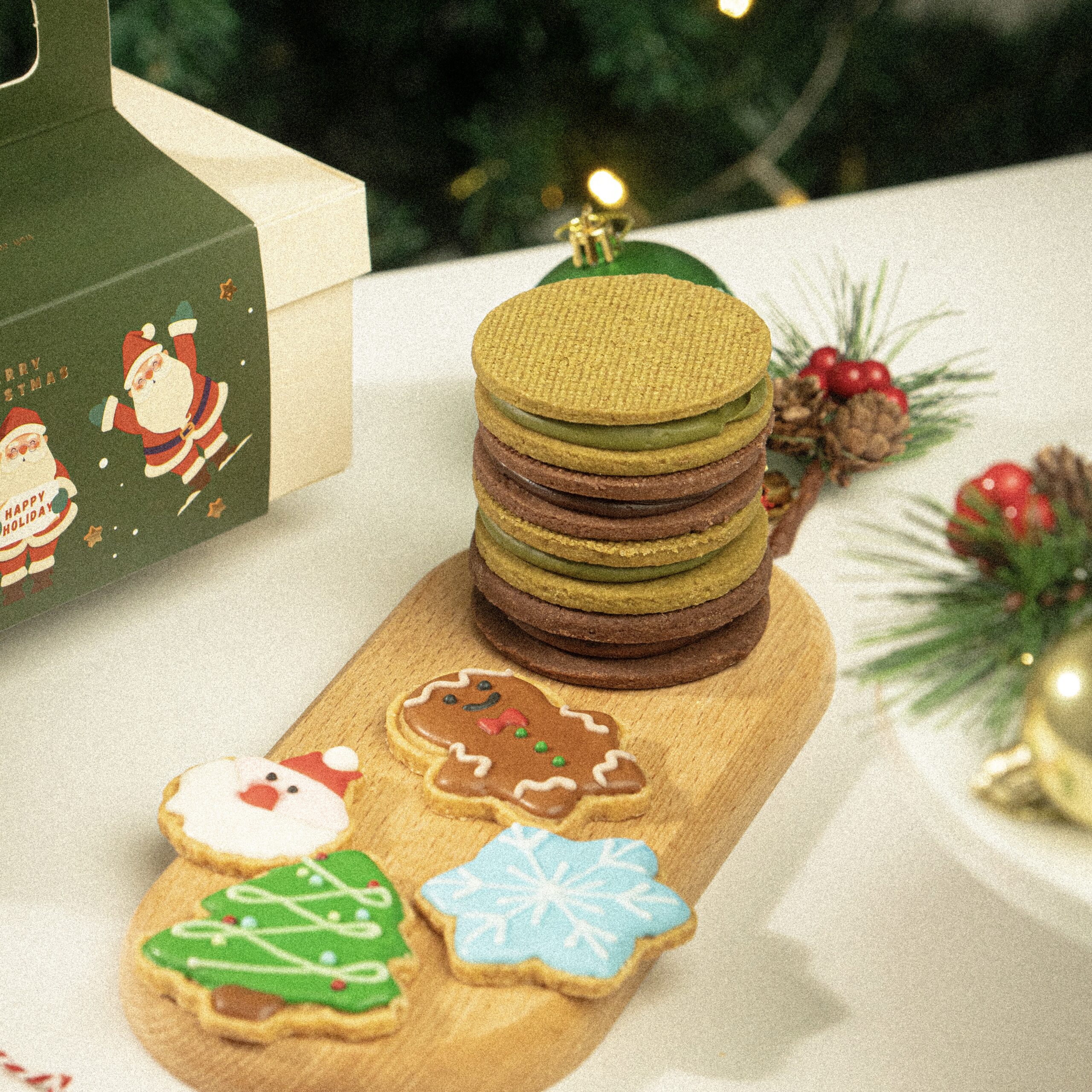 Sand Butter Cookies Gift Box - Uji Matcha & Dark Chocolate Ganache - Image 5